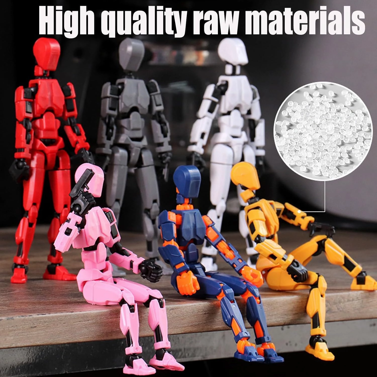 Titan13 Action Figure, Lucky Robot 13 Action Figures, 3D Printed Multi-Jointed Movable Action Figure, Dummy Robot 13 Action Figures for Desktop Decorations Game Gifts(9pcs)