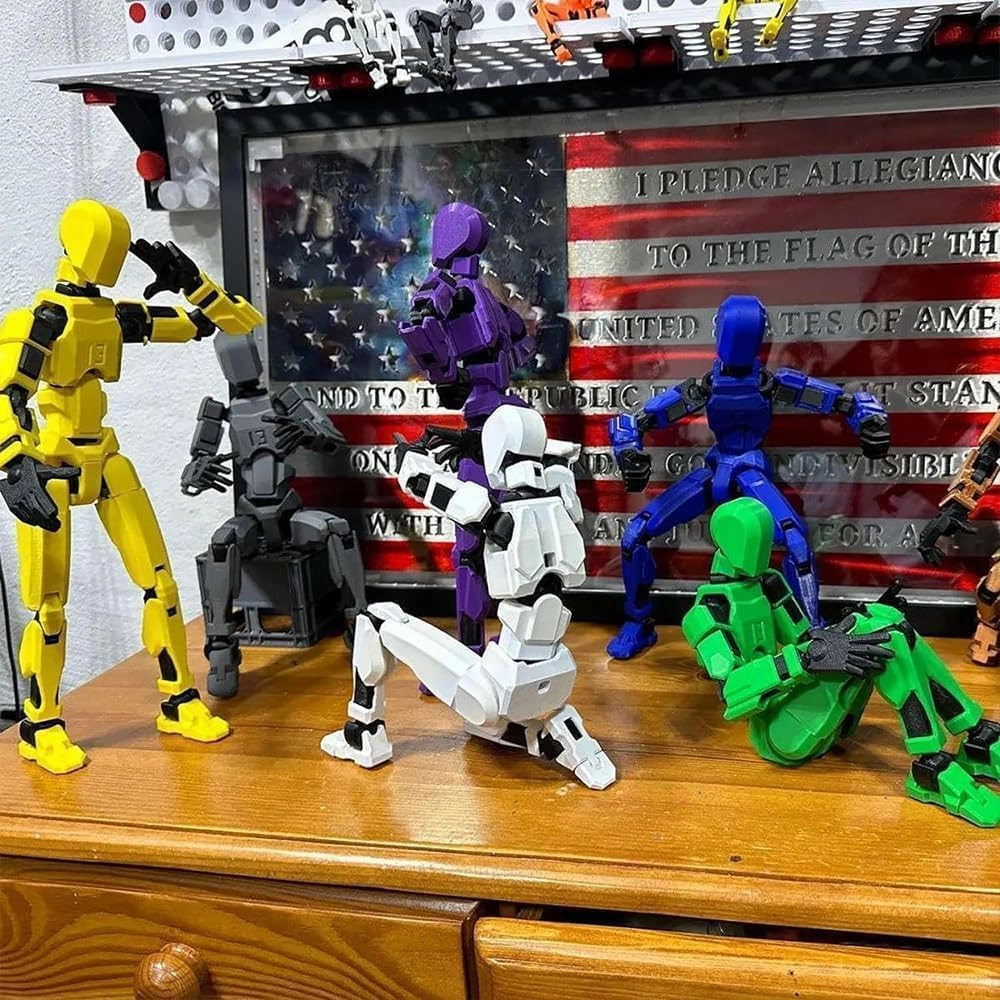 Titan13 Action Figure, Lucky Robot 13 Action Figures, 3D Printed Multi-Jointed Movable Action Figure, Dummy Robot 13 Action Figures for Desktop Decorations Game Gifts(9pcs)