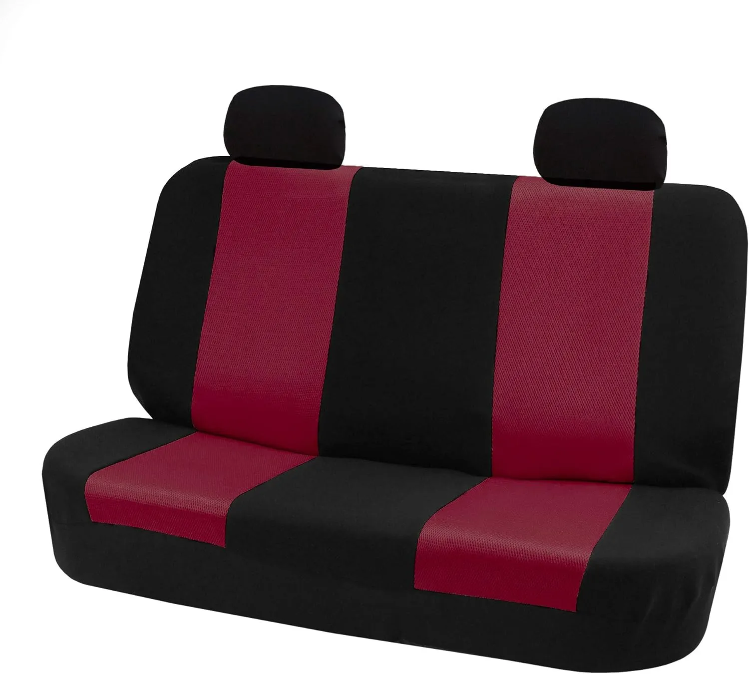 TLH Classic Cloth Automotive Car Seat Covers Rear Set Only, Burgundy Universal Fit Car Seat Covers Protector Covers for Cars, Auto, Trucks, SUV