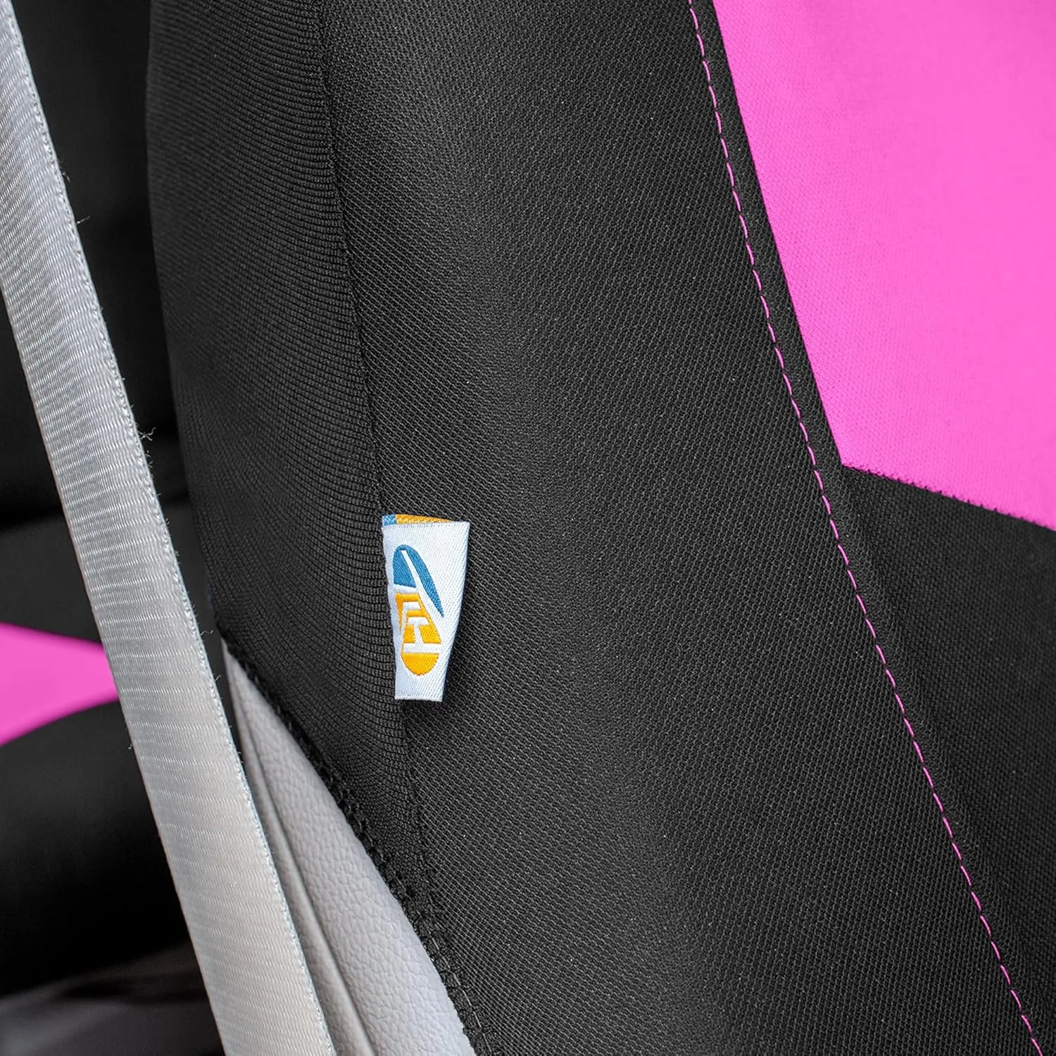 TLH Universal Fit Automotive Seat Covers Pink Cloth Car Seat Covers Full Set, Car Seat Protector Interior Accessories Classic Flat Cloth Car Seat Covers fit for Most Cars, Trucks, SUVs or Vans
