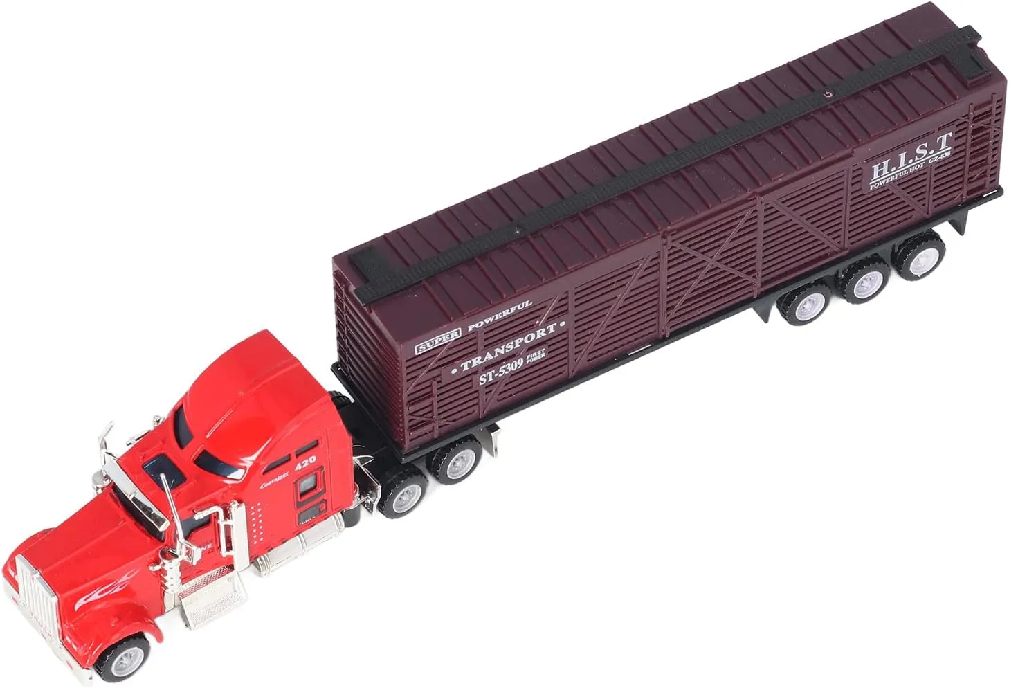 TOPINCN Kids Trucks Model, 1:65 Wear Interactive Transport Truck Model for Kids (Type 2)