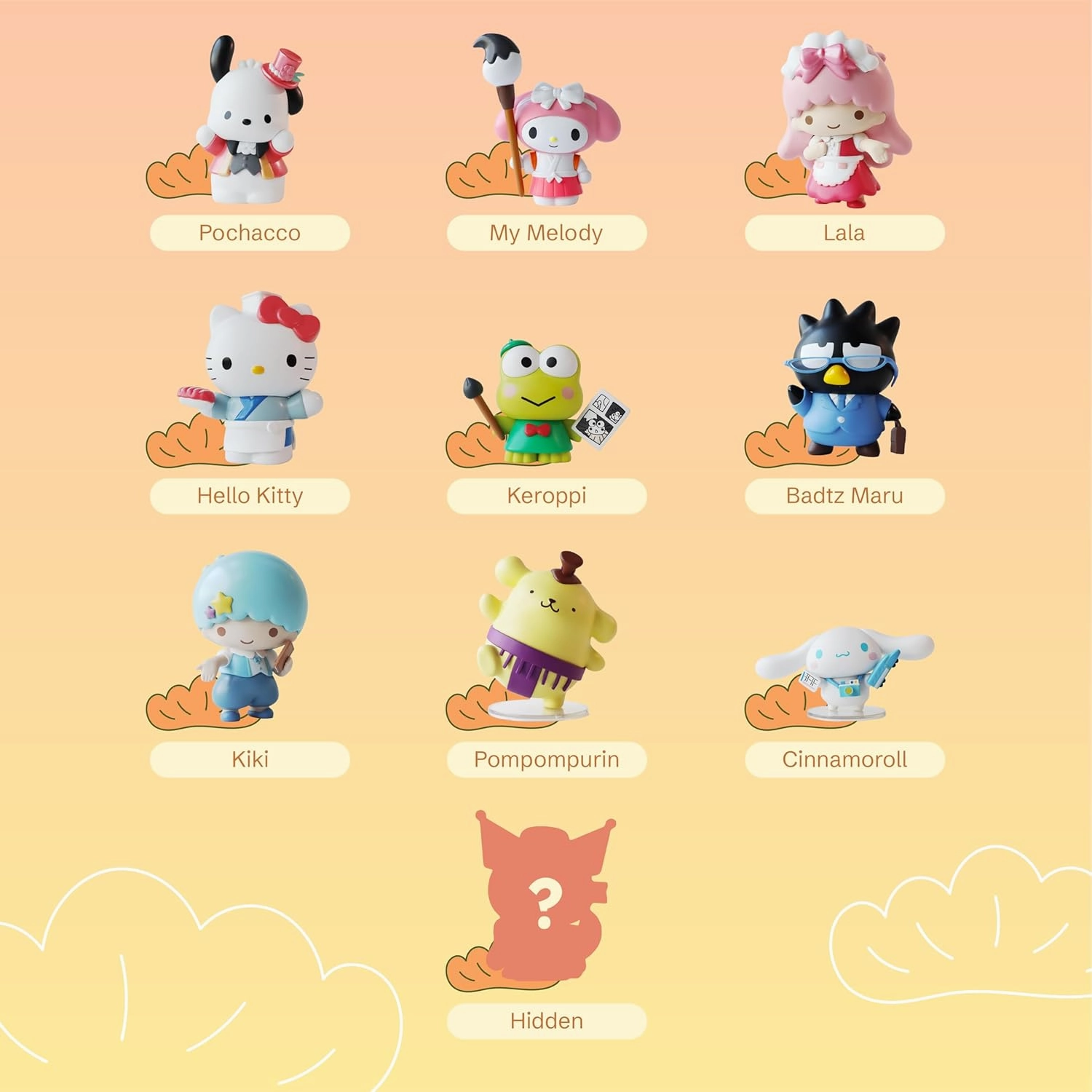 TOPTOY Top Toy Up Town Day, Hello Kitty Collectible Blind Box Figures, Home Decor for Any Room, Stationary Desk Accessories, for Birthdays or Holidays Like Christmas, Whole Set