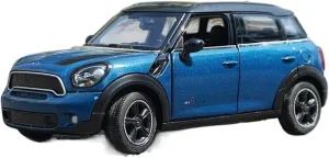 Toy car Model 1:24 Toy Car Mini for Countryman Diecast Alloy Car Model for Mini Coopers Pull Back Toy (Color : Blue)