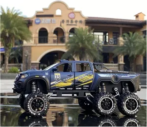 Toy car Model 1:28 for Benzs X-Class Exy 6 * 6 Tyre Alloy Car Model Diecasts Off-Road Collection Kids Toy Gift (Color : Blue)