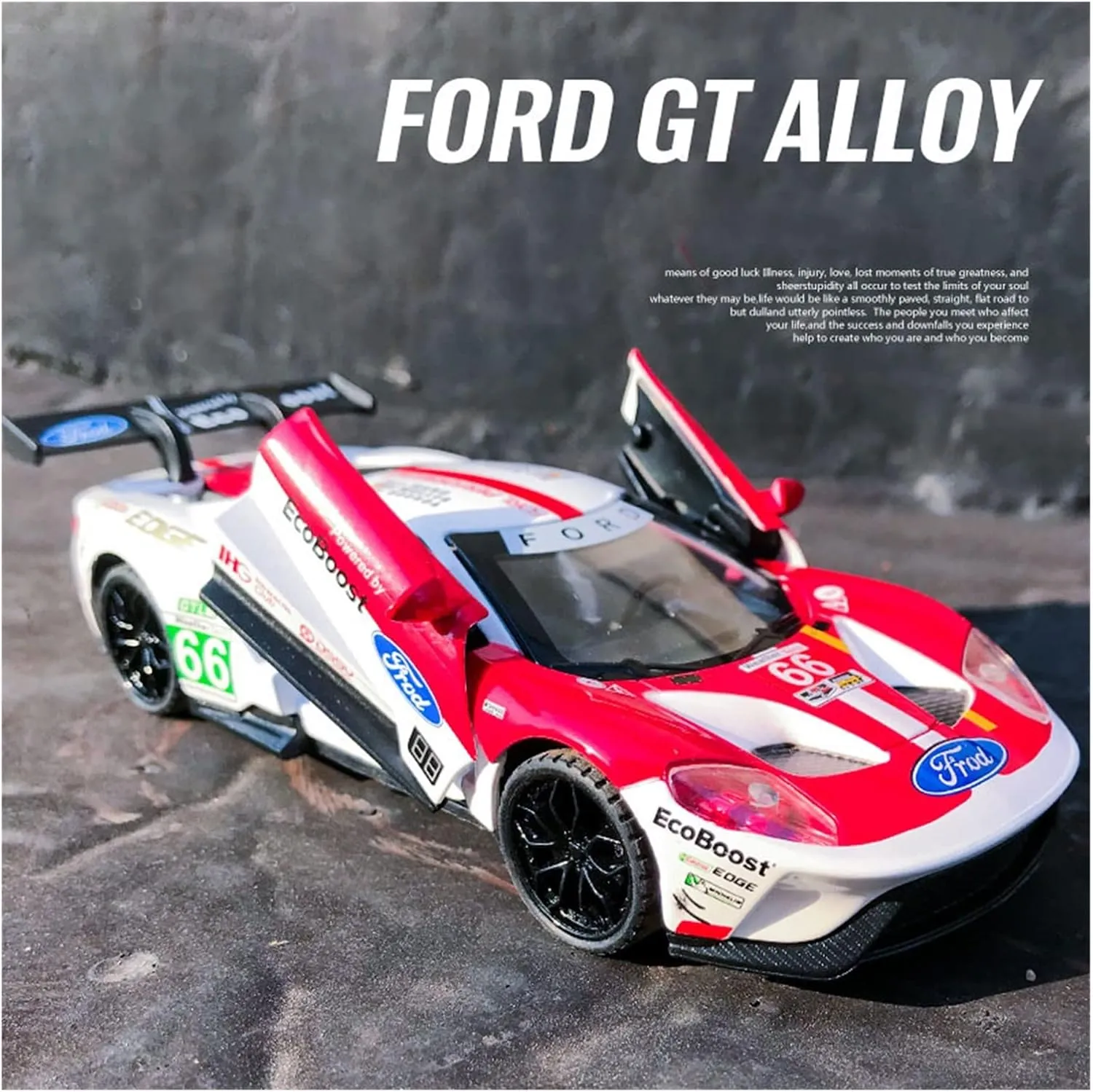 Toy car Model 1:32 for Ford GT Le Mans V8 Race Car Alloy Car Model Diecasts with Light Sound Toys for Children (Color : 6)