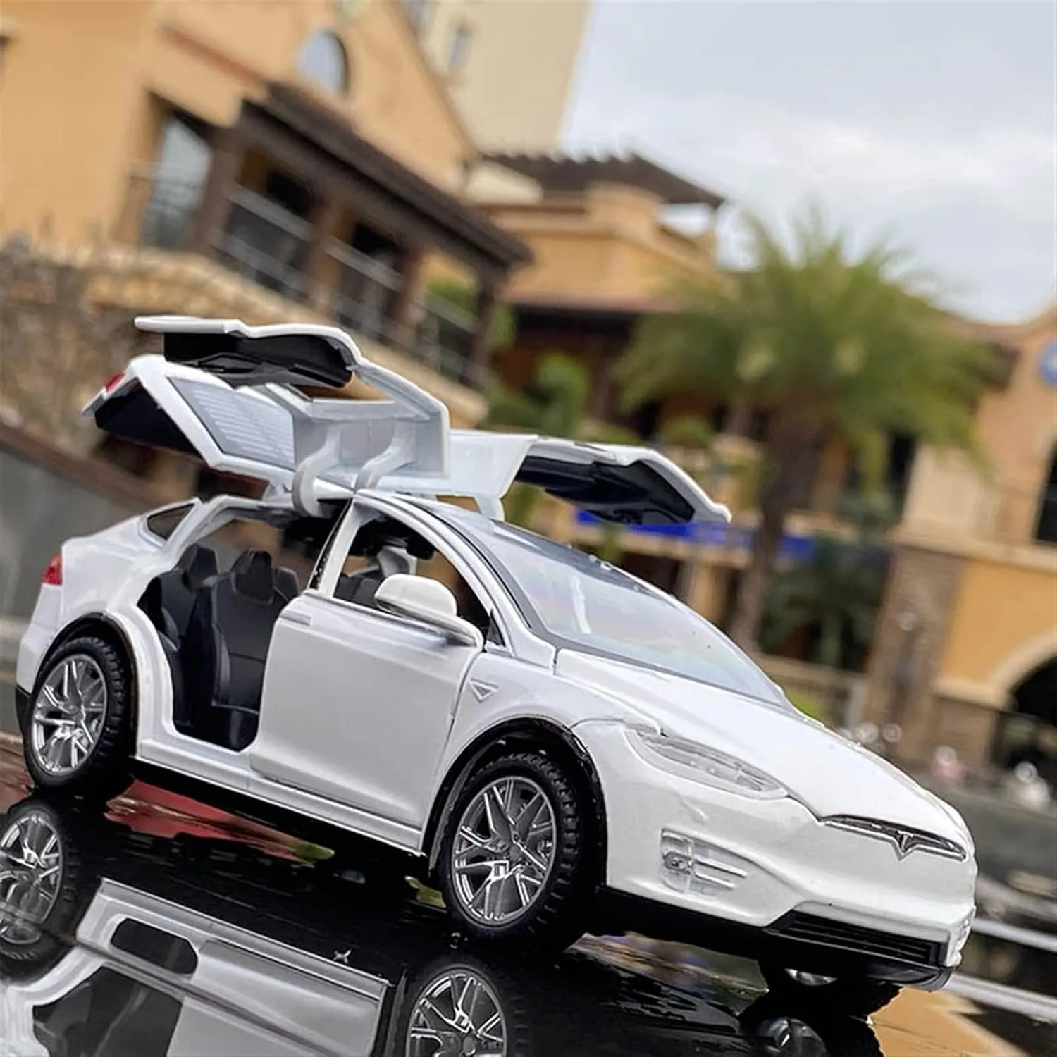 Toy car Model 1:32 for Model X Alloy Car Model Diecast Toy Car Model Simulation Sound and Light Kids Toy Gift (Color : A1)