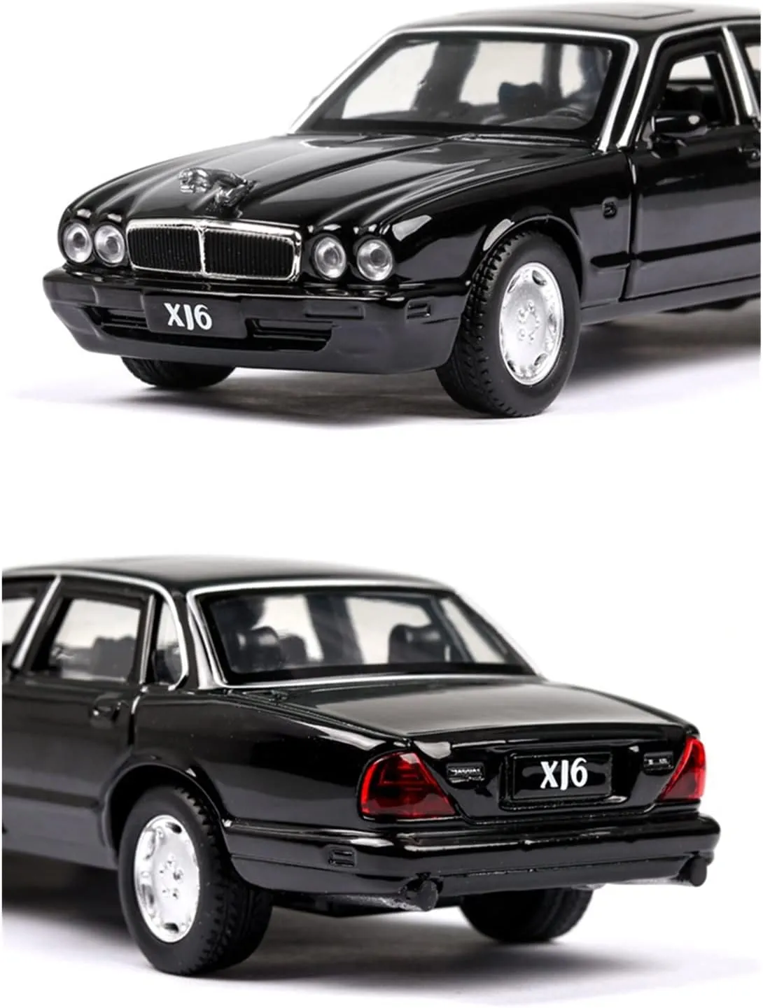 Toy car Model 1:36 for Jaguar XJ6 Classic Alloy Auto Car Model Diecasts with Pull Back Wheels Toy for Kids Gifts (Color : Silver)