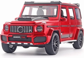 Toy car Model 1:18 for G700 G65 G63 Alloy Car Model Diecast Metal Toy Off-Road Vehicle Sound and Light Kids Toy Gift (Color : Red)