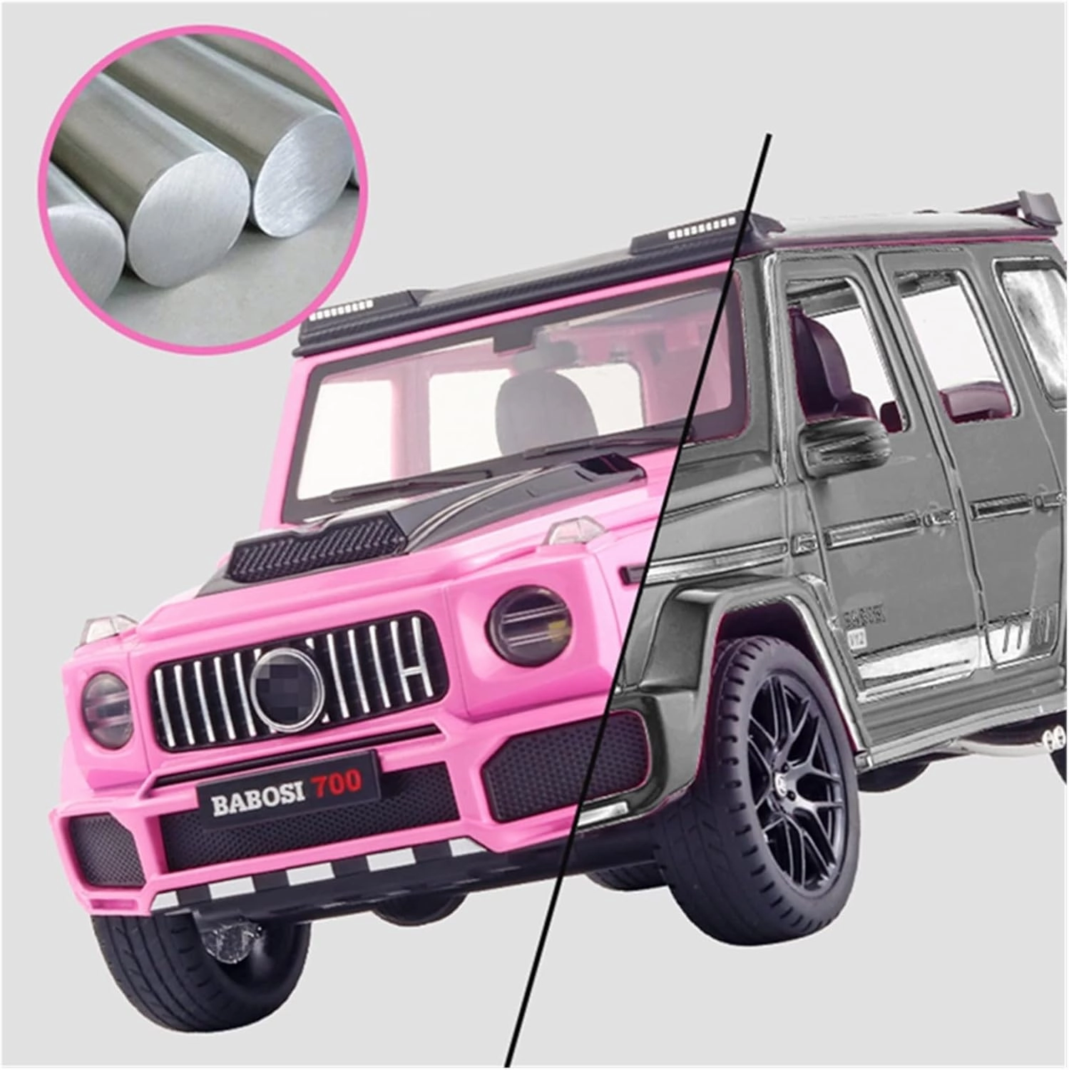 Toy car Model 1:18 for G700 G65 G63 Alloy Car Model Diecast Metal Toy Off-Road Vehicle Sound and Light Kids Toy Gift (Color : Red)