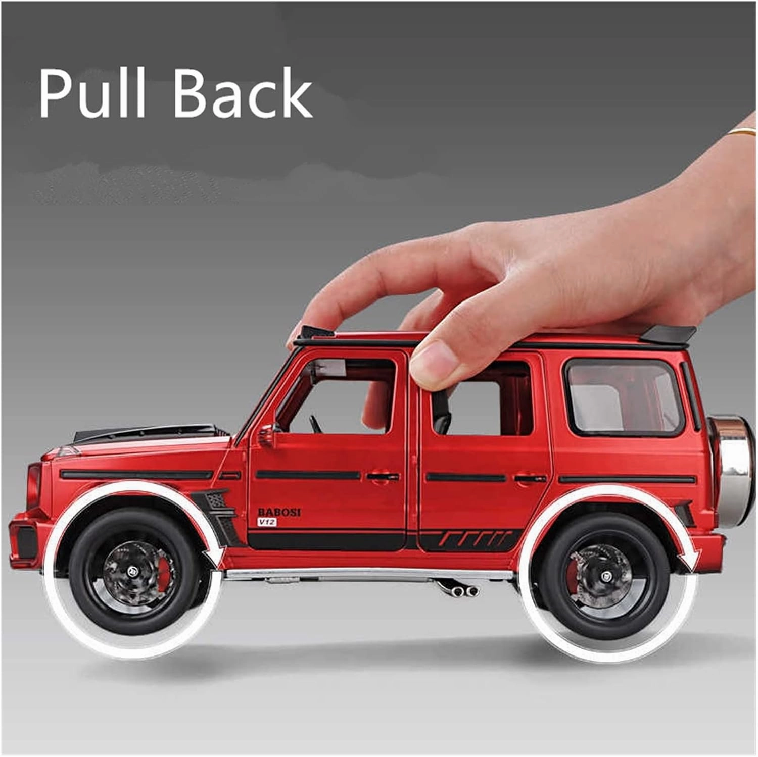 Toy car Model 1:18 for G700 G65 G63 Alloy Car Model Diecast Metal Toy Off-Road Vehicle Sound and Light Kids Toy Gift (Color : Red)