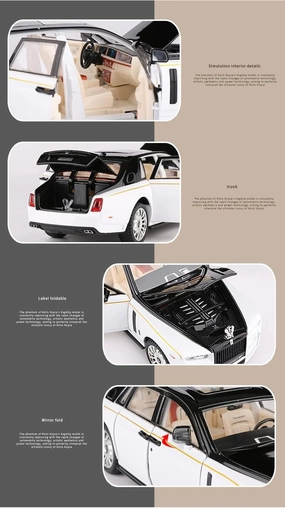 Toy car Model 1:22 for Rolls-Royce Mansory Phantom Alloy Car Model Diecast Toy Collection Children Gift (Color : A1)