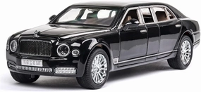 Toy car Model 1/24 Diecast Alloy Car Model Toy for Mulsanne Extended Black High Simulation Toys for Collection