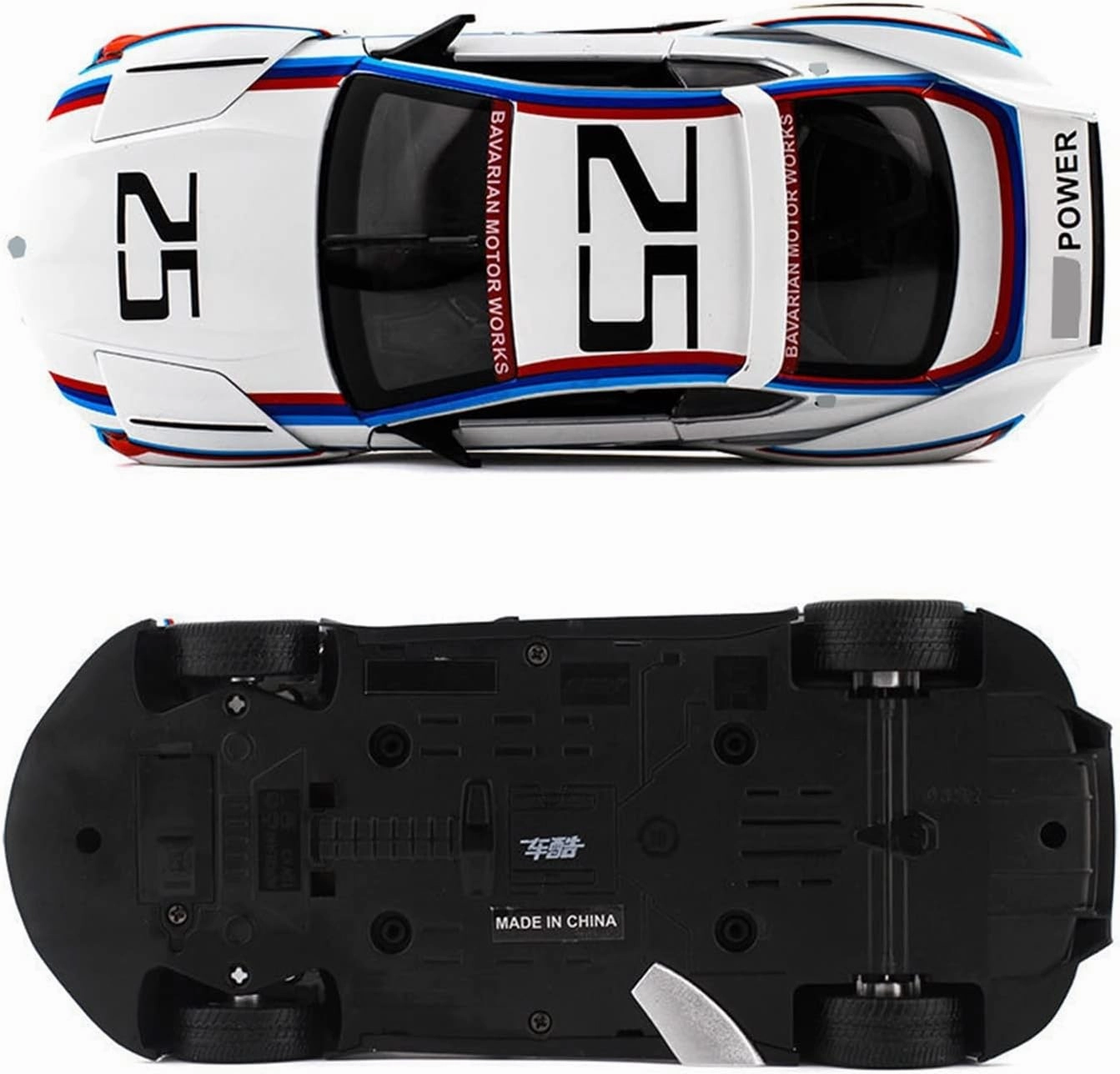 Toy car Model 1:24 for BMW 3.0 CSL Hommage R Le Mans Free Wheeling High Light Sport Racing Car Model Toy Diecast Alloy (Color : C3)