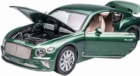 Toy car Model 1:24 for Continental GT Alloy Car Model Diecast Luxy Car Model Sound Light Childrens Toy Gift (Color : Green)