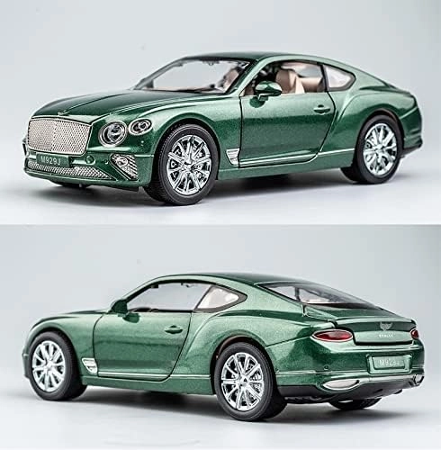 Toy car Model 1:24 for Continental GT Alloy Car Model Diecast Luxy Car Model Sound Light Childrens Toy Gift (Color : Green)