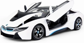Toy car Model 1/24 for I8 Alloy Car Model Collection Diecast Miniature for Children Gifts Pull Back Kids Toys (Color : White)