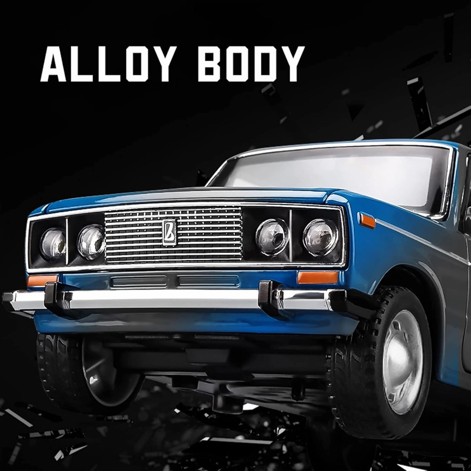 Toy car Model 1:24 for Lada Alloy Car Model Light Sound Effect Diecast Toys for Boys Birthday Gift Kids Toys (Color : White)