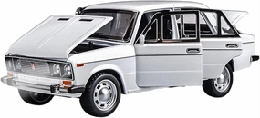 Toy car Model 1:24 for Lada Alloy Car Model Light Sound Effect Diecast Toys for Boys Birthday Gift Kids Toys (Color : White)