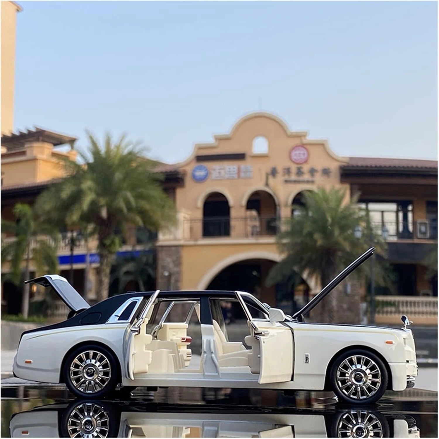 Toy car Model 1:24 for Rolls Royce Phantom Alloy Car Model Diecasts Toy Collection Sound Light Kids Toy Gift (Color : E5)