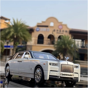 Toy car Model 1:24 for Rolls Royce Phantom Alloy Car Model Diecasts Toy Collection Sound Light Kids Toy Gift (Color : E5)