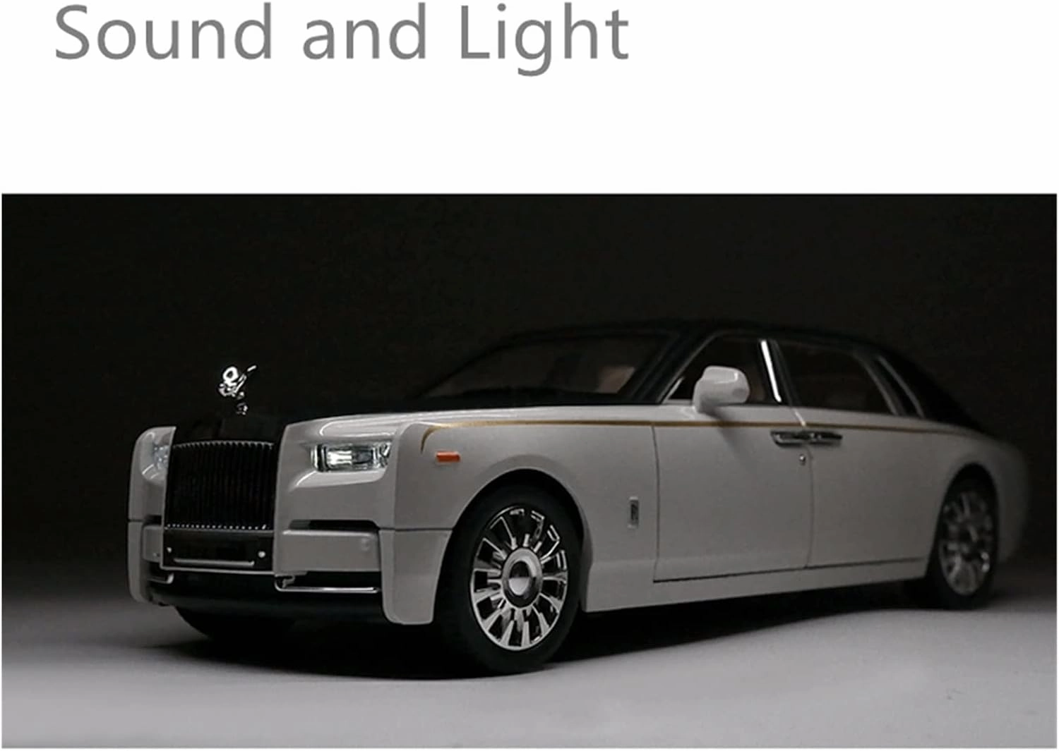 Toy car Model 1:24 for Rolls Royce Phantom Alloy Car Model Diecasts Toy Collection Sound Light Kids Toy Gift (Color : E5)