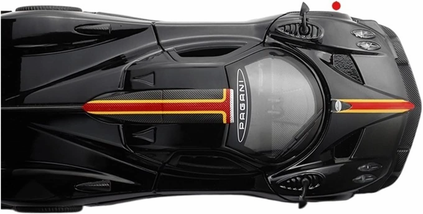 Toy car Model 1/31 Alloy Die-Casting for Pagani Sound and Light Pull Back Sports Cars Model Collection Display (Color : Black)