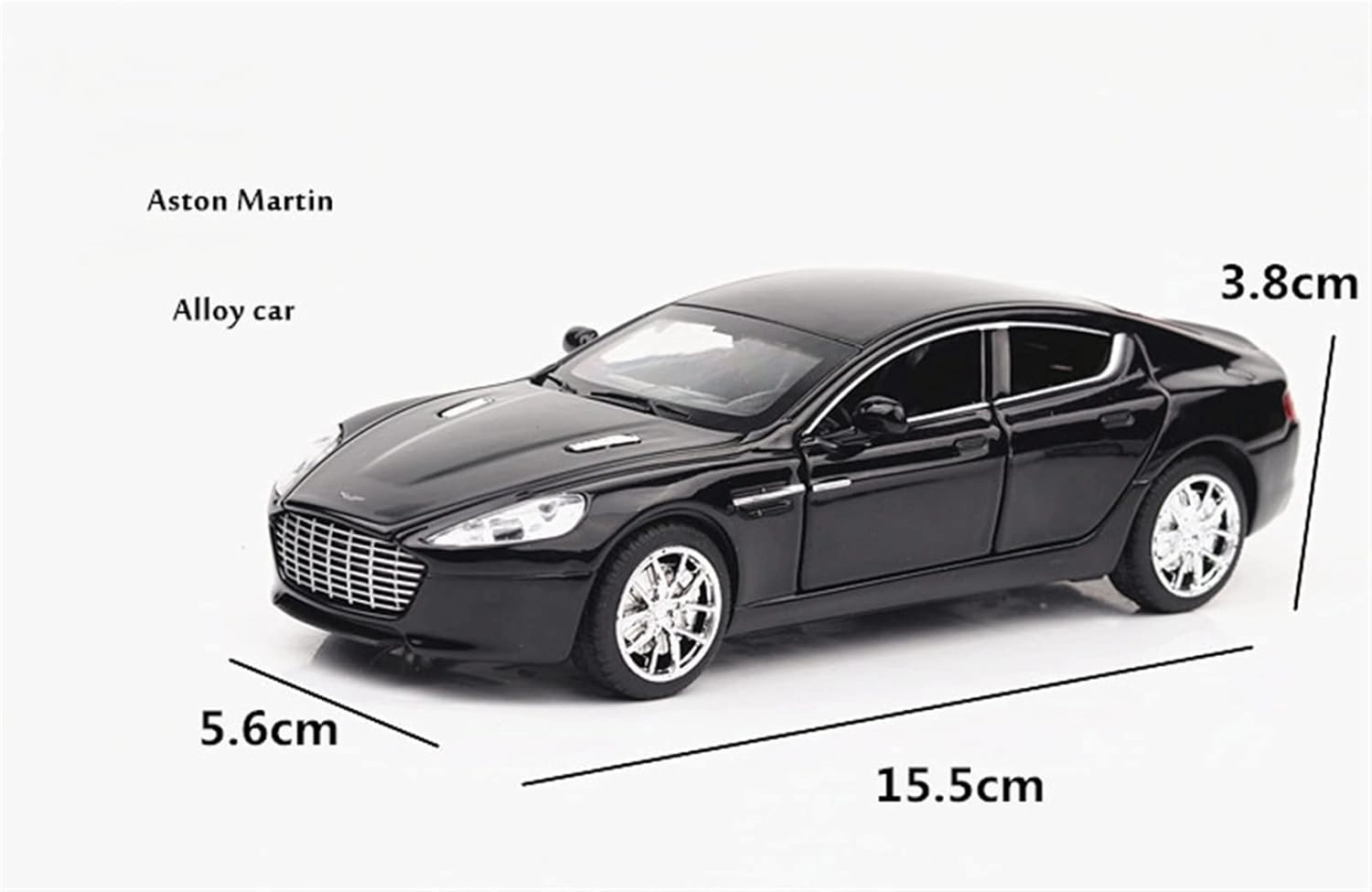 Toy car Model 1:32 for Aston Martin DB9 V12 Supercar Toy Alloy Car Model Diecasts Toy Sound and Light Toys Gift (Color : Black)