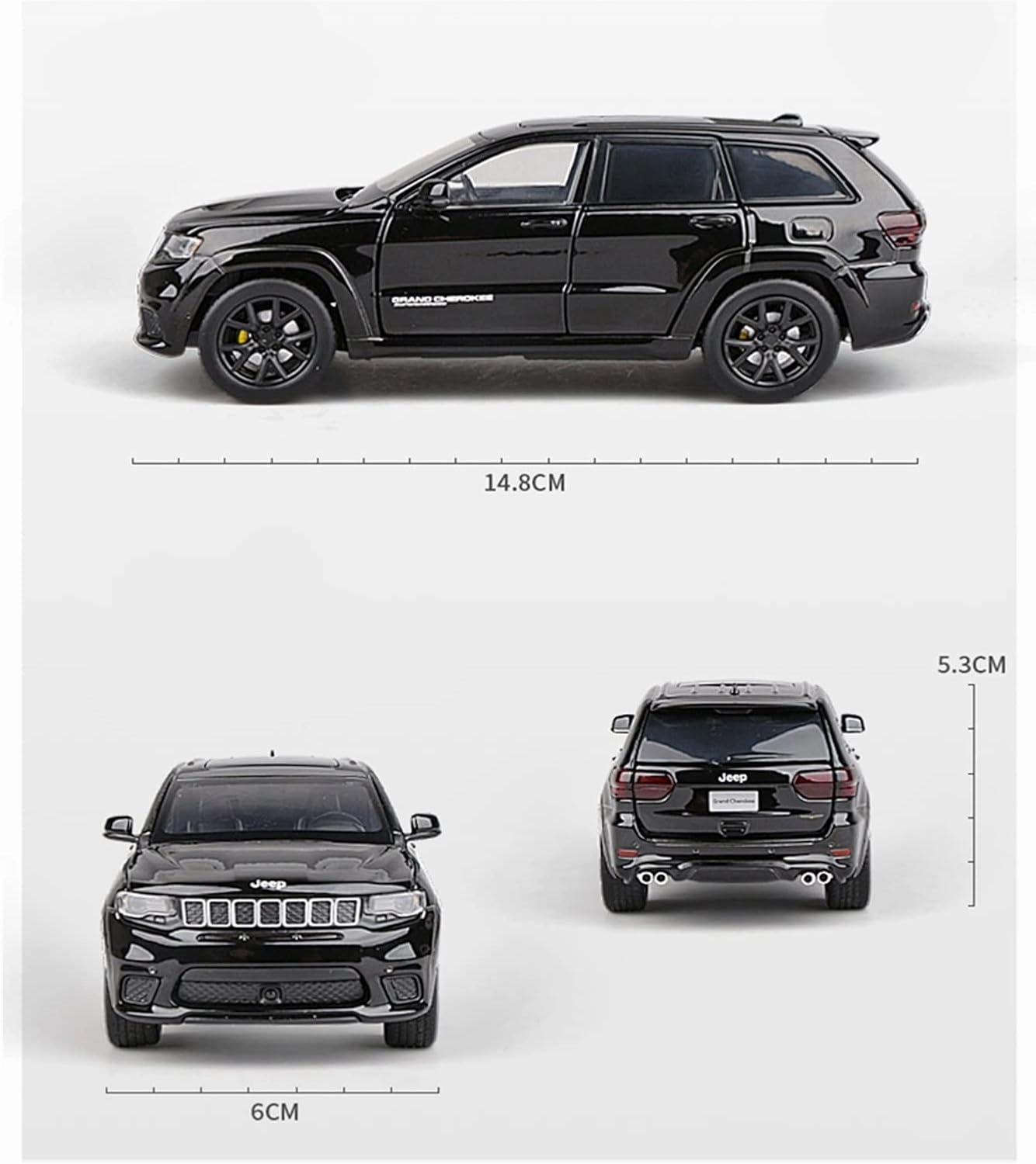 Toy car Model 1:32 for Jeeps Grand Cherokee Alloy Car Model Diecasts Toy Off-Road Sound and Light Kids Gifts (Color : Silver)