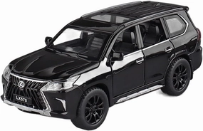 Toy car Model 1/32 for Lexus 570 Diecasts Toy Alloy Car Model Collection High Simulation Car Toys for Children Gifts (Color : Black)