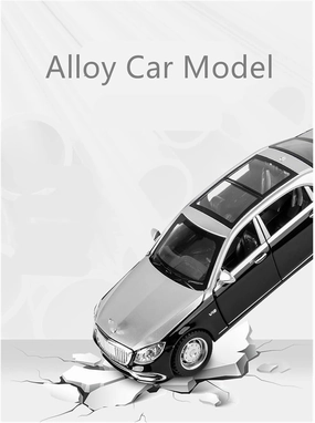 Toy car Model 1:32 for Maybach S650 Alloy Car Model Diecasts Toy with Sound and Light Collection Kids Toy Gift (Color : White with Black)