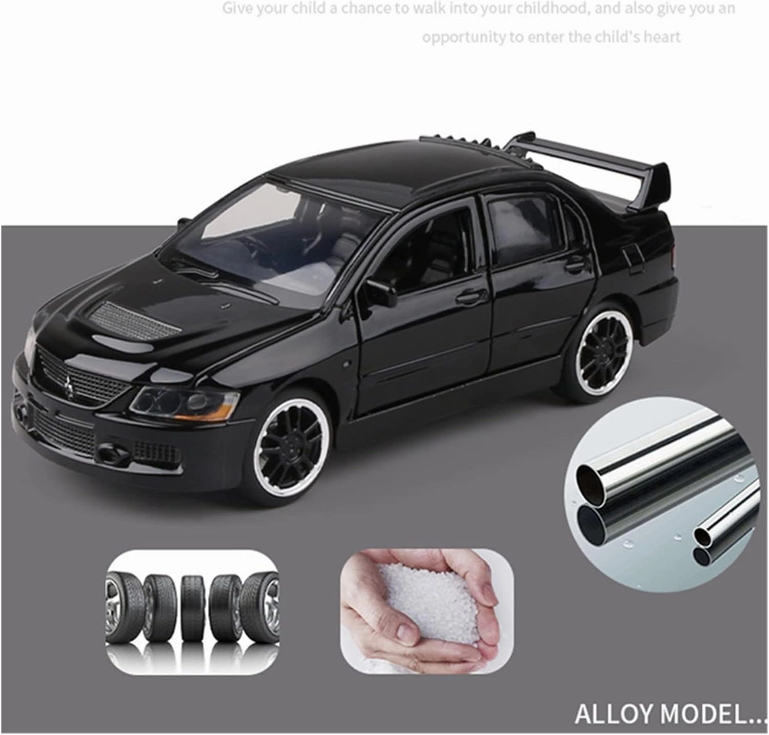 Toy car Model 1:32 for Mitsubishi Lancer Evolution IX 9 Alloy Racing Car Model Diecast Toy Kids Gift (Color : B2)