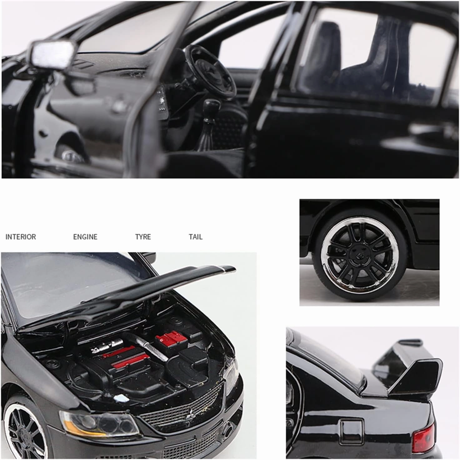 Toy car Model 1:32 for Mitsubishi Lancer Evolution IX 9 Alloy Racing Car Model Diecast Toy Kids Gift (Color : B2)