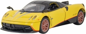 Toy car Model 1:32 for Pagani Huayra Dinastia Alloy Racing Car Model Diecast Toy Sound Light Collection Gift (Color : Yellow)