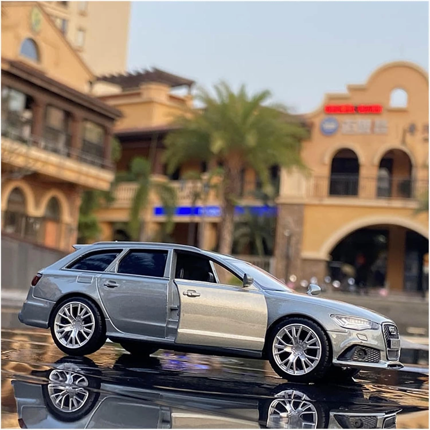 Toy car Model 1:36 for Audi RS6 Station Wagon Diecast Alloy Metal Luxury Car Model Pull Back Car for Children Toys (Color : Black)