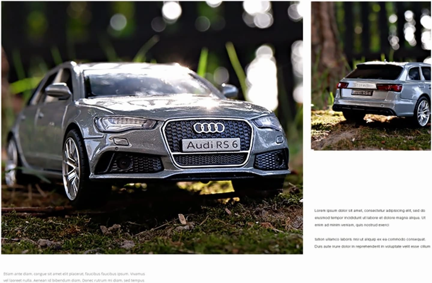 Toy car Model 1:36 for Audi RS6 Station Wagon Diecast Alloy Metal Luxury Car Model Pull Back Car for Children Toys (Color : Black)