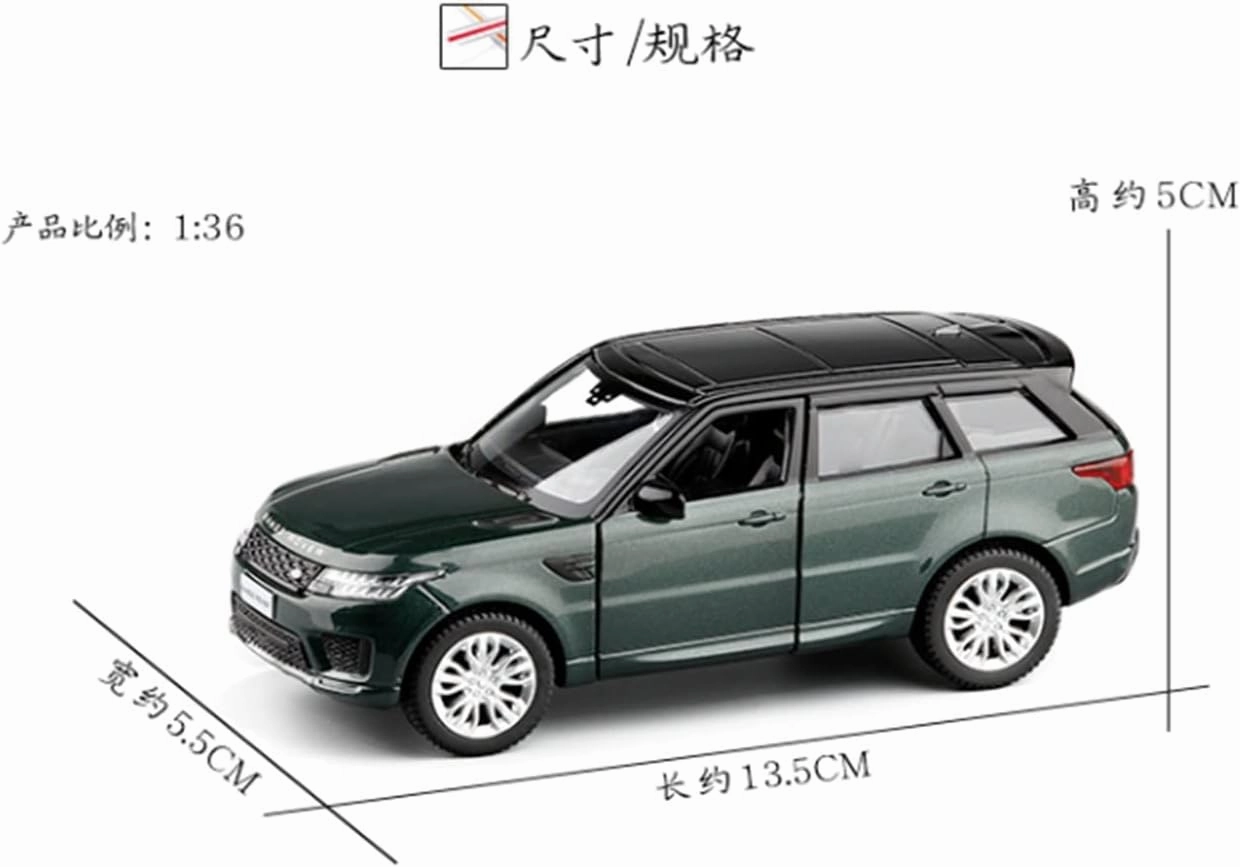 Toy car Model 1:36 for Land-Rover Range Rover SUV Diecast Alloy Luxury Car Model Pull Back Toys with Collection Gift (Color : D4)