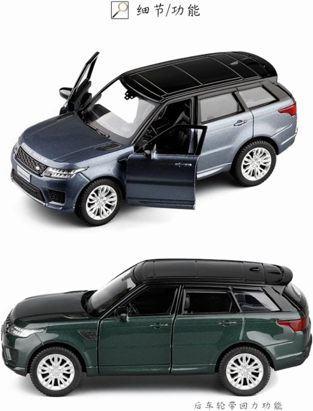 Toy car Model 1:36 for Land-Rover Range Rover SUV Diecast Alloy Luxury Car Model Pull Back Toys with Collection Gift (Color : D4)