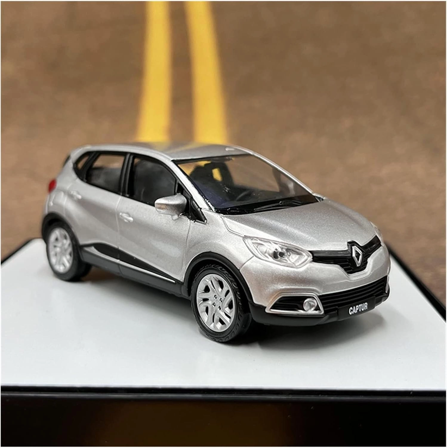 Toy car Model 1:43 Diecast Car Model Toy for Captur Replica Collector Edition (Color : Silver)
