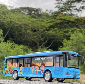 Toy car Model for Sightseeing Tourist Double Decker Toy Bus City Bus Diecasts Alloy Toy Car Model Sound Light Kids Gift (Color : F6)