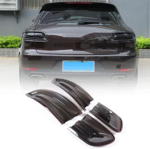 TOYCIDFG Tail Light Cover Trim Tinted Transparent Grey for Porsche Macan 2014-2017 Car Lamp Back Light Brake Light Cover