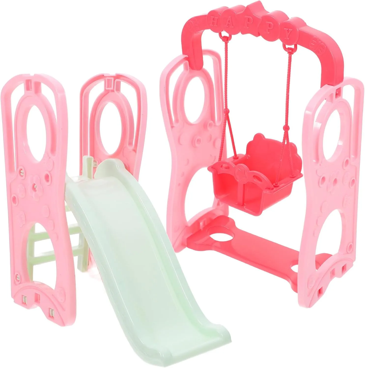 Toyvian Dollhouse Swing Slide Toy, Doll House Mini Ornament Mini Playground Model Sand Table Material Doll House Crafts Home Ornaments
