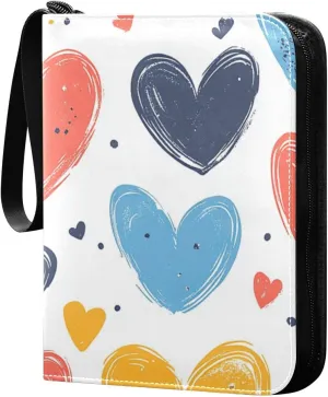 Trading Card Binder Holder, Collection Card Protection, 50pages Put Up To 400 Cards Colorful Hearts