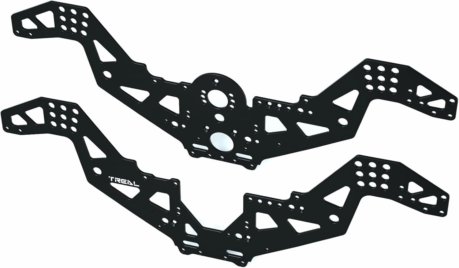 TREAL Aluminum 7075 Chassis Plate Set Side Frames Mount Upgrades for Losi 1/18 Mini LMT(Black)