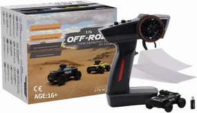 Turbo Racing 1/76 Scale Mini RC Drift Cars for Adults, 2.4G 3CH RWD Police Electric Remote Control Racing Car with High Speed & LED Light - C82