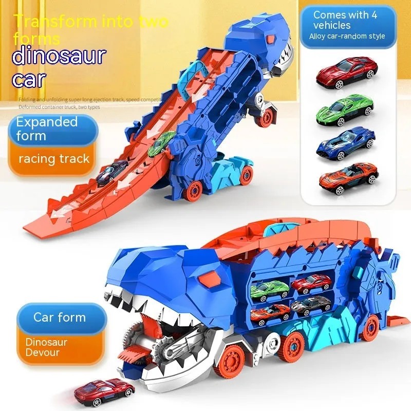 Tyrannosaurus Dinosaur Deformation Track Gliding Car