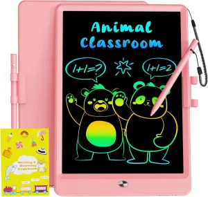 UCIDCI LCD Writing Tablet Doodle Board 10 Inch - Colorful Screen Electronic Toddler Drawing Tablet Drawing Pad, Educational Learning Kids Toys for 3 4 5 6 7 8 Year Old Kids Girls Boys