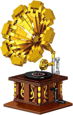 Ulanlan Home Decoration, Adult Building Set, Phonograph Building Kit, Mini Blocks Building Blocks Toy Set, Best Gift for Adult, Teens 582PCS