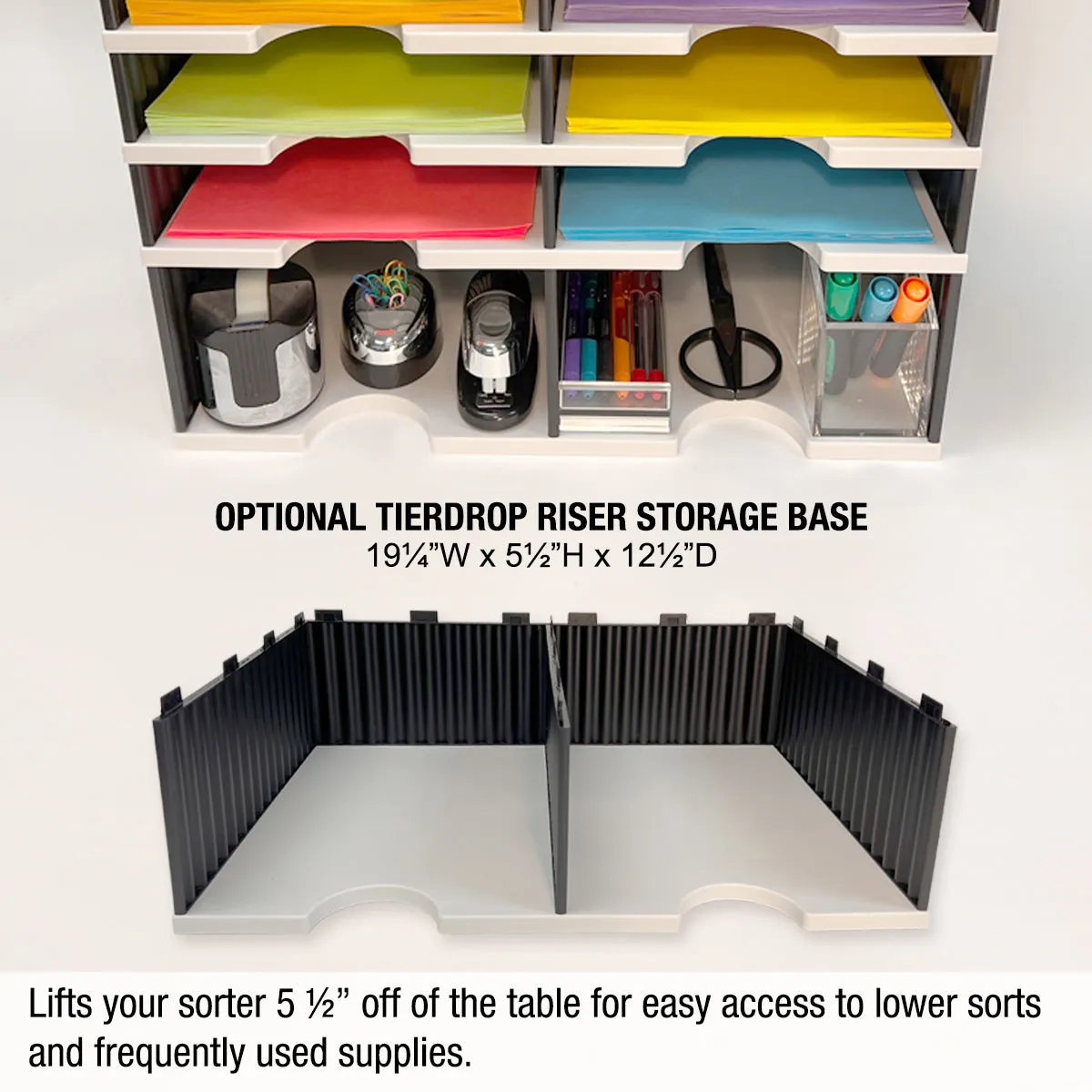 Ultimate Office TierDrop™ 16-Slot, 19"w Literature, Forms, Mail and Classroom Sorter