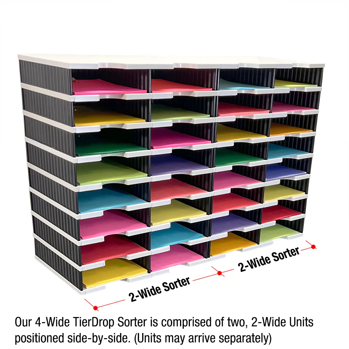 Ultimate Office TierDrop™ 32-Slot, 38"w Literature, Forms, Mail and Classroom Sorter