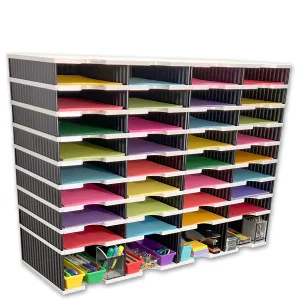 Ultimate Office TierDrop™ PLUS 32-Slot with Riser Storage Base, 38"w Literature, Forms, Mail and Classroom Sorter